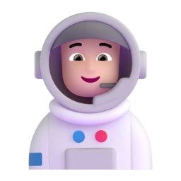 Astronaut: light skin tone animated emoji
