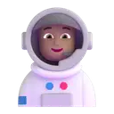 Astronaut: medium skin tone 3D animated emoji
