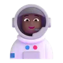 Astronaut: medium-dark skin tone 3D animated emoji