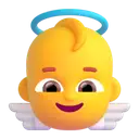 Baby angel 3D animated emoji