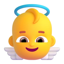 Baby angel animated emoji