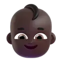 Baby: dark skin tone 3D animated emoji
