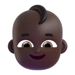 Baby: dark skin tone animated emoji
