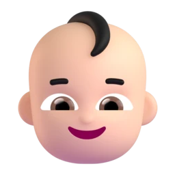 Baby: light skin tone animated emoji