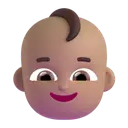 Baby: medium skin tone 3D animated emoji