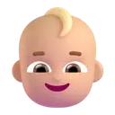 Baby: medium-light skin tone 3D animated emoji