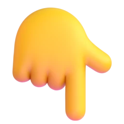 Backhand index pointing down animated emoji