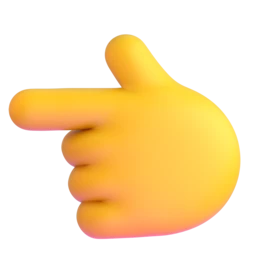Backhand index pointing left animated emoji