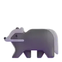 Badger 3D animated emoji