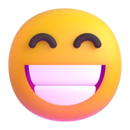 Beaming face with smiling eyes animated emoji