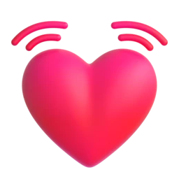 Beating heart animated emoji