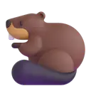 Beaver 3D animated emoji