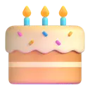 Birthday cake 3D animated emoji