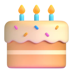 Birthday cake animated emoji