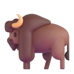 Bison animated emoji