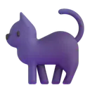 Black cat 3D animated emoji