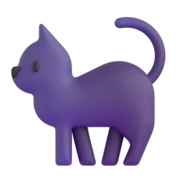 Black cat animated emoji