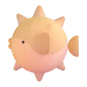 Blowfish 3D animated emoji
