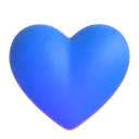 Blue heart 3D animated emoji