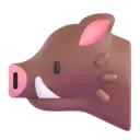 Boar 3D animated emoji