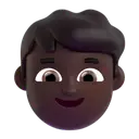 Boy: dark skin tone 3D animated emoji