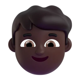 Boy: dark skin tone animated emoji