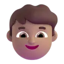 Boy: medium skin tone 3D animated emoji