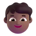 Boy: medium-dark skin tone 3D animated emoji