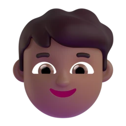 Boy: medium-dark skin tone animated emoji