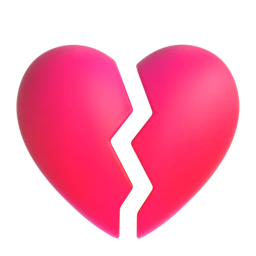 Broken heart animated emoji