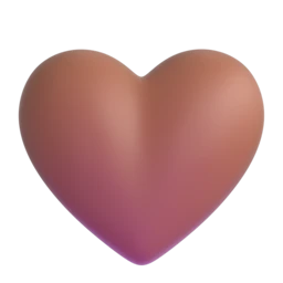 Brown heart animated emoji