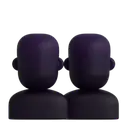 Busts in silhouette 3D animated emoji