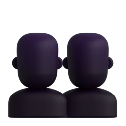Busts in silhouette animated emoji