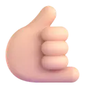 Call me hand: light skin tone 3D animated emoji