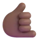 Call me hand: medium-dark skin tone 3D animated emoji
