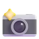 Camera with flash 3D animated emoji
