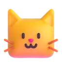 Cat face 3D animated emoji