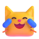 Cat with tears of joy 3D animated emoji