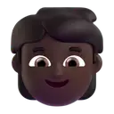 Child: dark skin tone 3D animated emoji