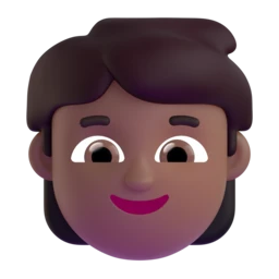 Child: medium-dark skin tone animated emoji