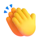 Clapping hands 3D animated emoji