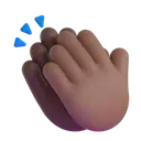 Clapping hands: medium-dark skin tone 3D animated emoji