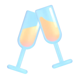 Clinking glasses animated emoji