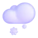 Cloud with snow 3D animated emoji