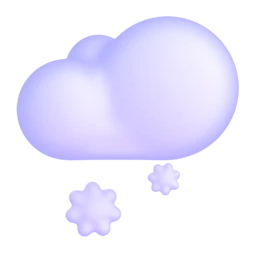 Cloud with snow animated emoji