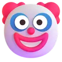 Clown face 3D animated emoji