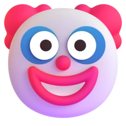 Clown face animated emoji