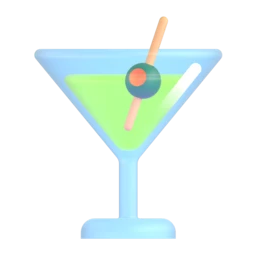 Cocktail glass animated emoji