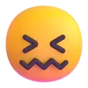 Confounded face 3D animated emoji
