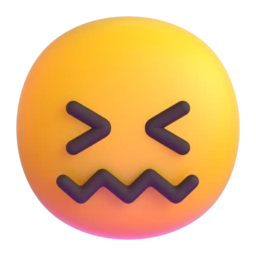 Confounded face animated emoji